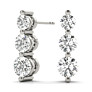 2 ct. tw. Classic 3 Stone Earrings - Detail View