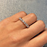 1 ct. tw. Round 9 Stones Band in 14k White Gold - Detail View