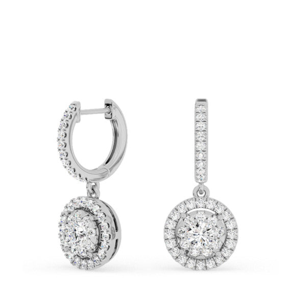 1 1/10 ct. tw. Lyra Drop Huggies - Detail View