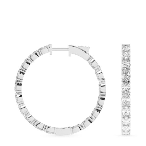 5 ct. tw. Oval Hoop - Detail View