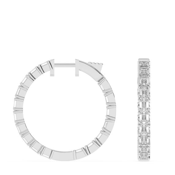 5 ct. tw. Emerald Hoop - Detail View