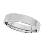 Flat Beveled Comfort Fit Textured Wedding Band 2 mm - 8 mm - Detail View