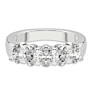 3 ct. tw. Oval 5 Stone Comfort Ring - Detail View