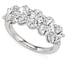 3 ct. tw. Oval Five-Stone Band in 14k White Gold - Detail View