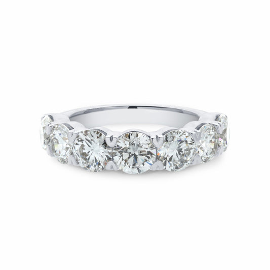 4 ct. tw. Round 7 Stones Band in 14k White Gold - View 2