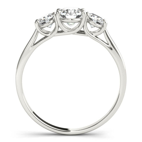 1 ct. tw. Classic 3 Stone Ring - Detail View