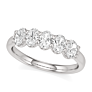 1 - 2 ct. Oval 5-Stone Ring - Detail View