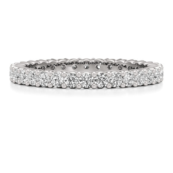 1 - 5 1/4 ct. Round Shared Prong Eternity Band - Main View