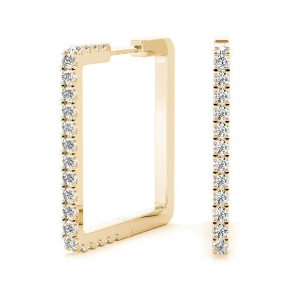 3/8 ct. tw. Geometric Hoops - Main View