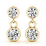1/2 ct. tw. Bezel Dangle Earrings - View 2