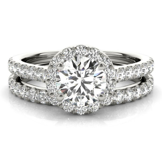 Classic Halo Bridal Set - Main View