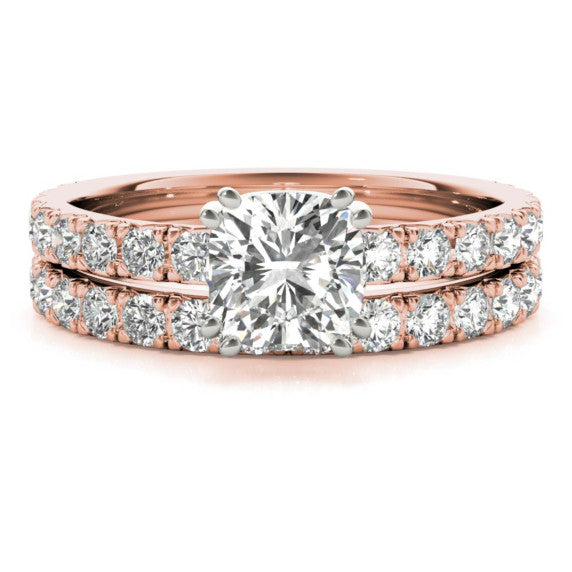 Petite Floating Gem Bridal Set - Main View