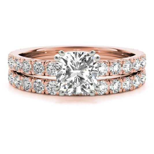 Petite Floating Gem Bridal Set - Main View