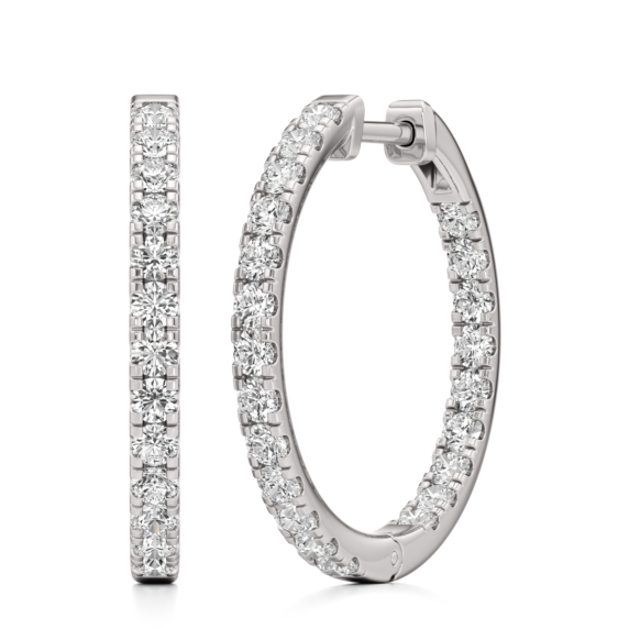 1 1/2 - 2 1/4 ct Mattea Hoops - Main View