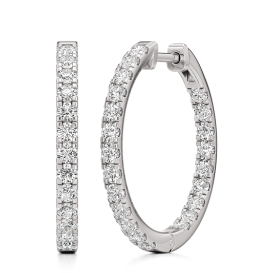 1 1/2 - 2 1/4 ct Mattea Hoops - Main View