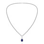 Pear Created Sapphire Fashion Necklace - Side View