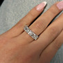 3 4/9 ct. tw. Asscher 5 Stones Band in 14k White Gold - Side View