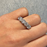 4 ct. tw. Round 7 Stones Band in 14k White Gold - Side View