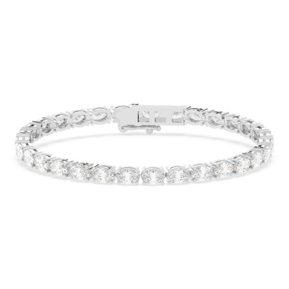 10 ct. tw. East-West Oval Tennis Bracelet - Side View
