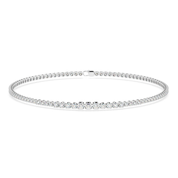 Graduating 1.5 ct. tw. Minimalist Bracelet - Detail View