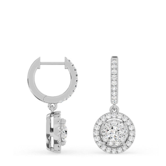 1 1/10 ct. tw. Lyra Drop Huggies - Main View