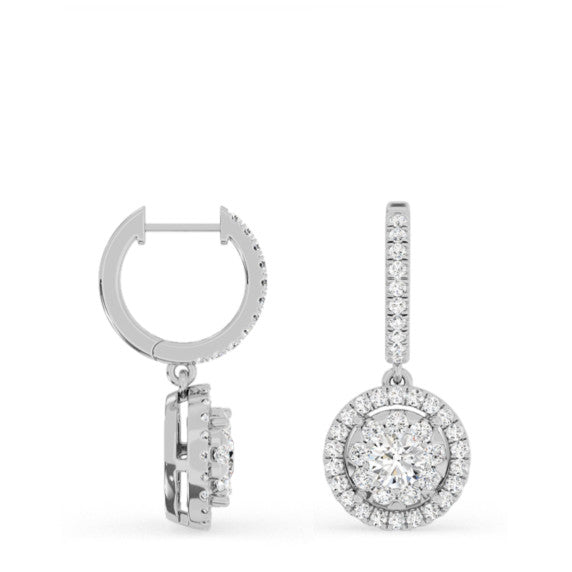 1 5/8 ct. tw. Lyra Drop Huggies - Detail View