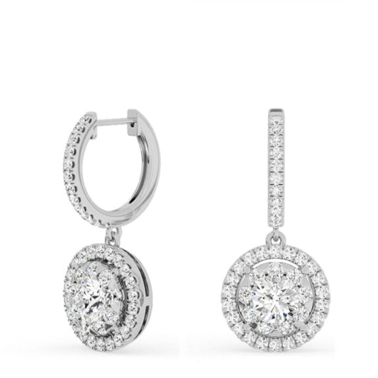 3 1/6 ct. tw. Lyra Drop Huggies - Main View