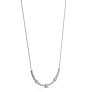 Triple Curved Diamond Necklace - Side View