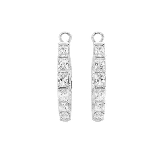 Emerald Inside Out Hoop Earrings - Main View