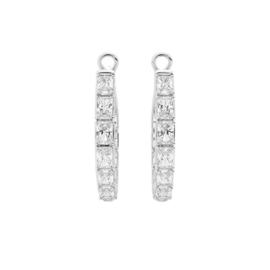 Emerald Inside Out Hoop Earrings - Main View