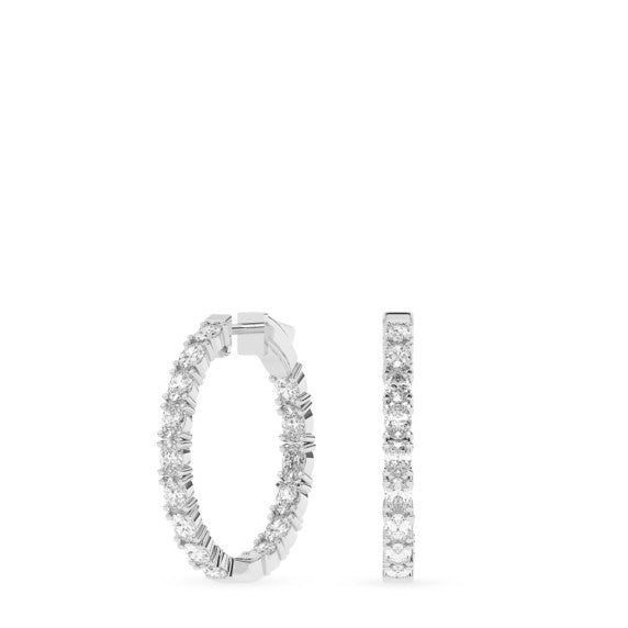 3 ct. tw. Oval Hoop - Main View