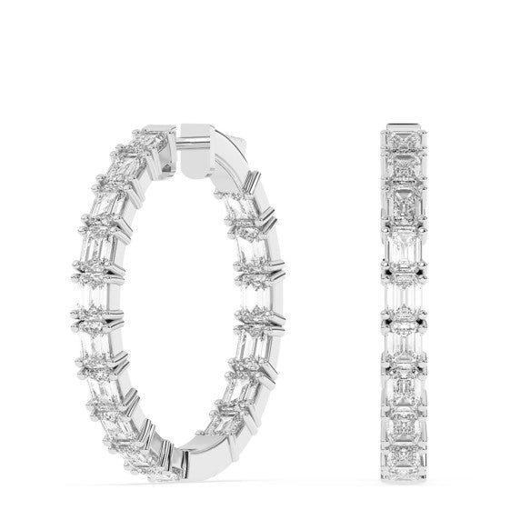 8 ct. tw. Emerald Hoop - Main View