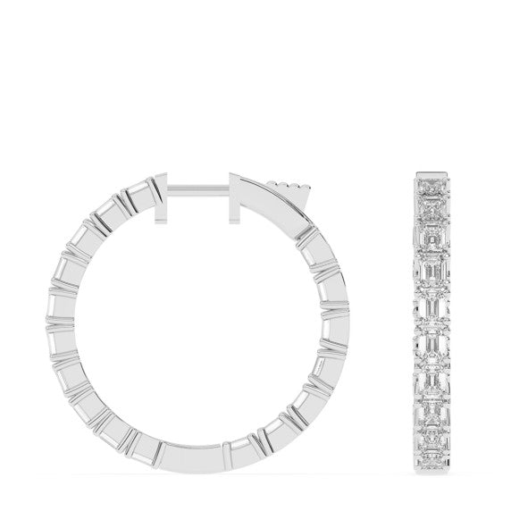 5 ct. tw. Radiant-cut Hoop - Detail View