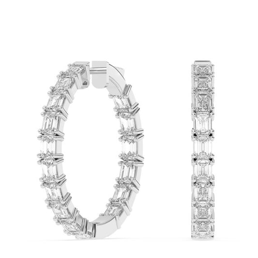 8 ct. tw. Radiant-cut Hoop - Main View