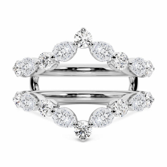 Pear Round Chevron Enhancer - Main View