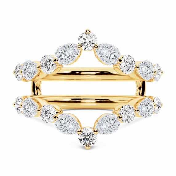 Pear Round Chevron Enhancer - Main View