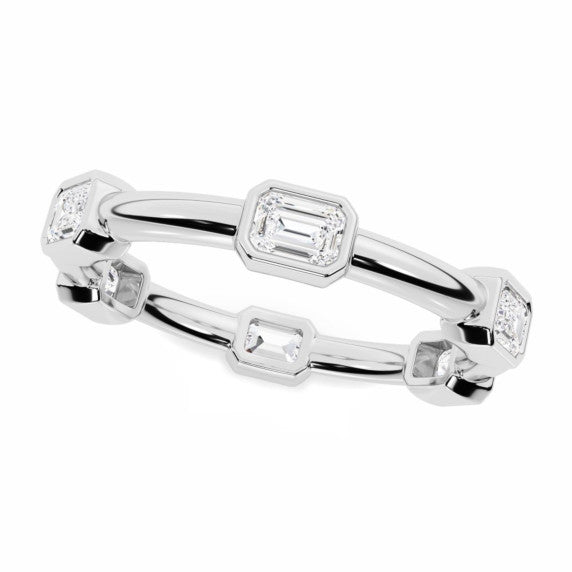 Emerald Bezel Eternity Ring - Main View