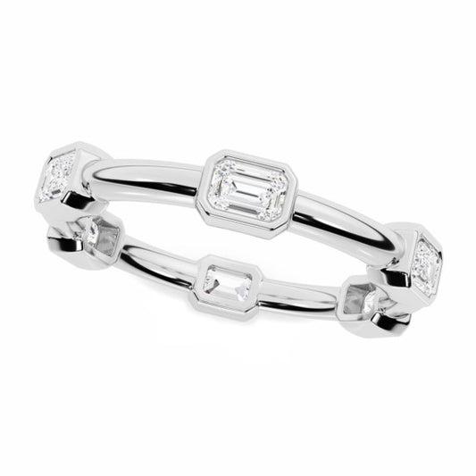 Emerald Bezel Eternity Ring - Main View