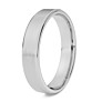 Flat Beveled Comfort Fit Textured Wedding Band 2 mm - 8 mm - Side View