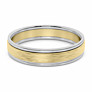 Three Row Dome Textured Wedding Band 4 mm - 8 mm - Detail View