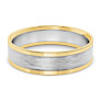 Three Row Flat Textured Wedding Band 4 mm - 8 mm - Detail View