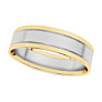 Three Row Flat Textured Wedding Band 4 mm - 8 mm - Side View