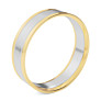 Three Row Flat Textured Wedding Band 4 mm - 8 mm - View 2