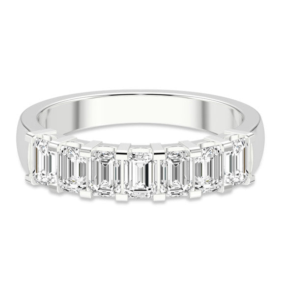 2 ct. tw. Emerald 7 Stone Comfort Ring - Main View