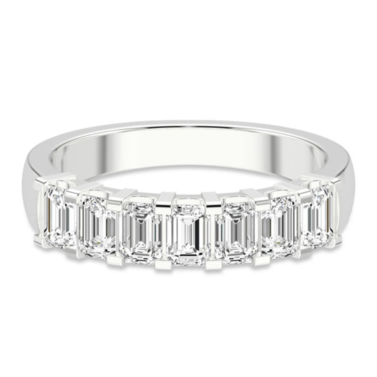 2 ct. tw. Emerald 7 Stone Comfort Ring - Main View