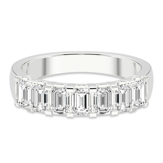 3 ct. tw. Emerald 7 Stone Comfort Ring - Main View