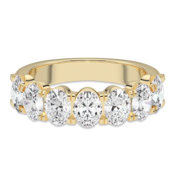 4 ct. tw. Oval 7 Stone Comfort Ring - Main View