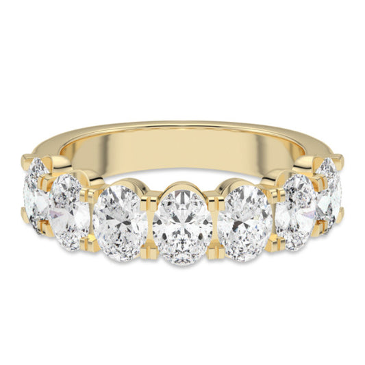 4 ct. tw. Oval 7 Stone Comfort Ring - Main View