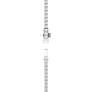 10 ct. tw. Tennis Necklace in 14k White Gold - Side View