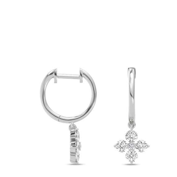 Cardamine Dangle Huggie - Detail View